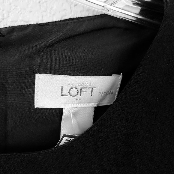 Ann Taylor LOFT Scallop Tiered Shift Dress 00P - Picture 6 of 8